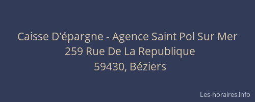 Caisse D'épargne - Agence Saint Pol Sur Mer