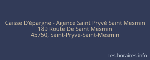 Caisse D'épargne - Agence Saint Pryvé Saint Mesmin