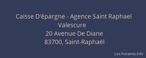 Caisse D'épargne - Agence Saint Raphael Valescure
