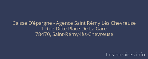 Caisse D'épargne - Agence Saint Rémy Lès Chevreuse
