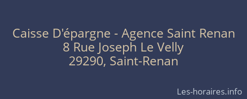 Caisse D'épargne - Agence Saint Renan