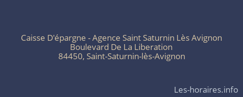 Caisse D'épargne - Agence Saint Saturnin Lès Avignon