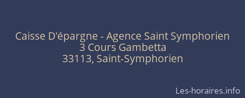 Caisse D'épargne - Agence Saint Symphorien