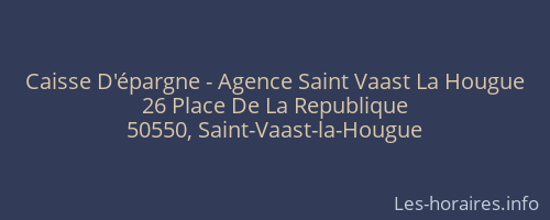 Caisse D'épargne - Agence Saint Vaast La Hougue
