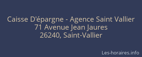 Caisse D'épargne - Agence Saint Vallier