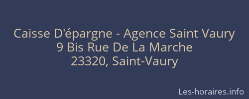 Caisse D'épargne - Agence Saint Vaury