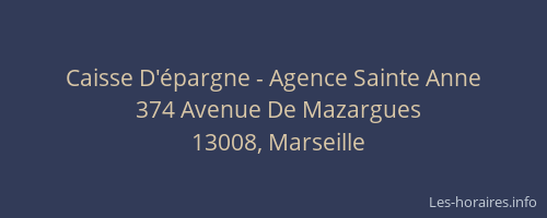 Caisse D'épargne - Agence Sainte Anne