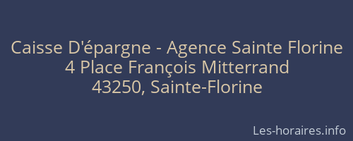 Caisse D'épargne - Agence Sainte Florine
