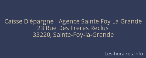 Caisse D'épargne - Agence Sainte Foy La Grande
