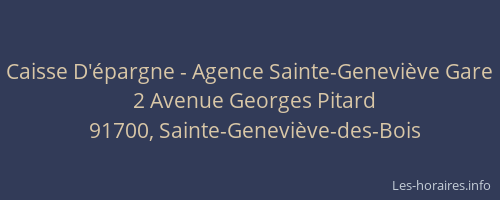 Caisse D'épargne - Agence Sainte-Geneviève Gare