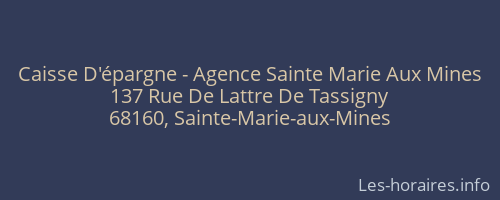 Caisse D'épargne - Agence Sainte Marie Aux Mines