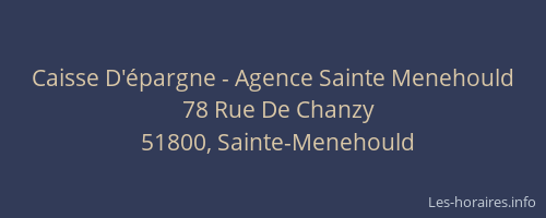 Caisse D'épargne - Agence Sainte Menehould