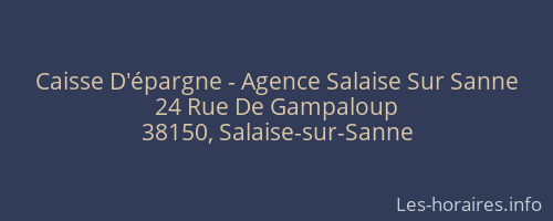 Caisse D'épargne - Agence Salaise Sur Sanne