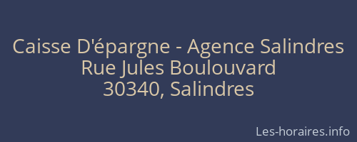 Caisse D'épargne - Agence Salindres