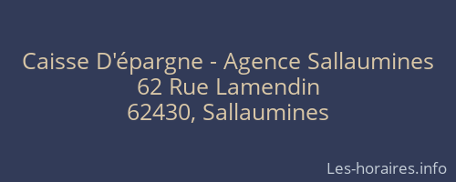 Caisse D'épargne - Agence Sallaumines