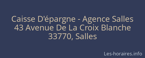 Caisse D'épargne - Agence Salles