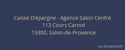 Caisse D'épargne - Agence Salon Centre