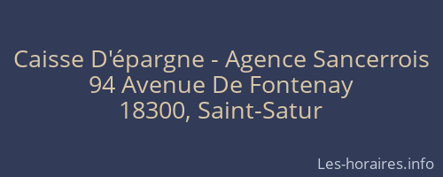 Caisse D'épargne - Agence Sancerrois