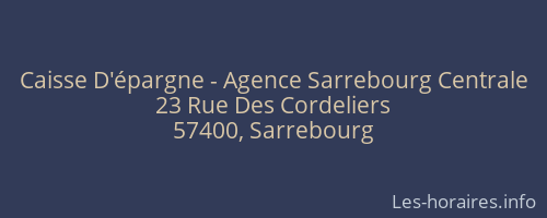 Caisse D'épargne - Agence Sarrebourg Centrale