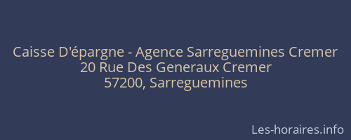 Caisse D'épargne - Agence Sarreguemines Cremer