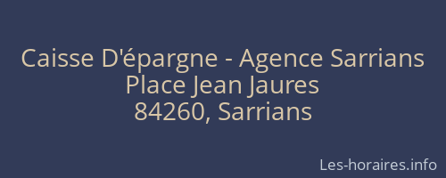 Caisse D'épargne - Agence Sarrians