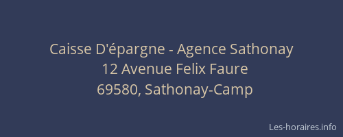 Caisse D'épargne - Agence Sathonay