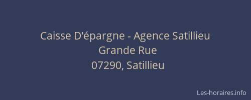Caisse D'épargne - Agence Satillieu