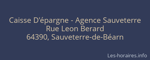 Caisse D'épargne - Agence Sauveterre