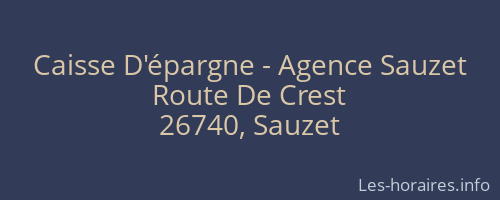 Caisse D'épargne - Agence Sauzet