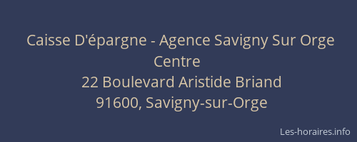 Caisse D'épargne - Agence Savigny Sur Orge Centre