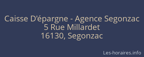 Caisse D'épargne - Agence Segonzac