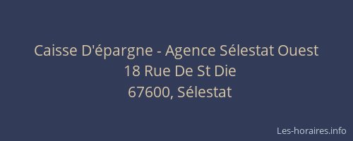 Caisse D'épargne - Agence Sélestat Ouest