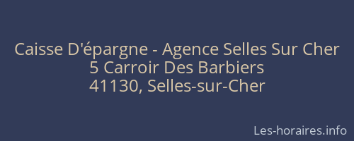 Caisse D'épargne - Agence Selles Sur Cher