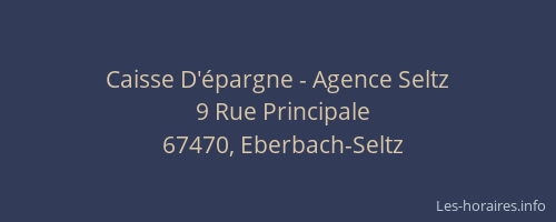 Caisse D'épargne - Agence Seltz