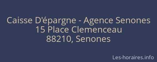 Caisse D'épargne - Agence Senones