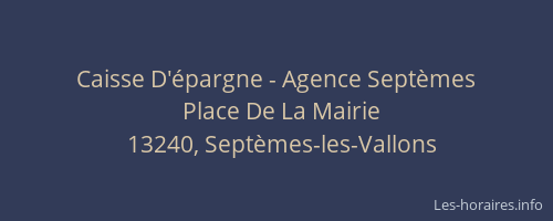 Caisse D'épargne - Agence Septèmes