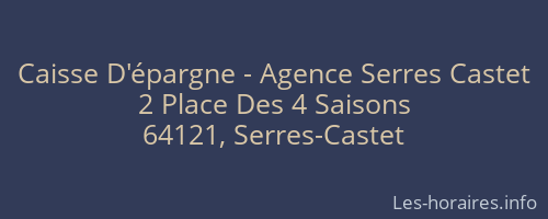 Caisse D'épargne - Agence Serres Castet