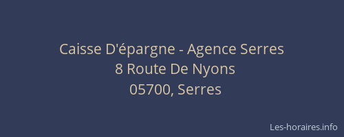 Caisse D'épargne - Agence Serres