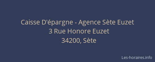 Caisse D'épargne - Agence Sète Euzet