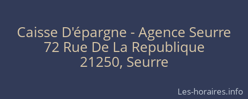 Caisse D'épargne - Agence Seurre