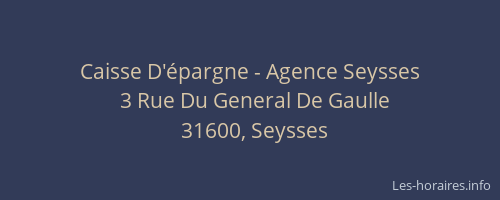 Caisse D'épargne - Agence Seysses