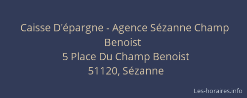Caisse D'épargne - Agence Sézanne Champ Benoist
