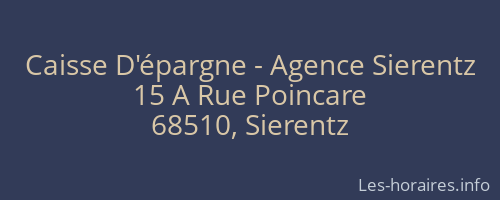 Caisse D'épargne - Agence Sierentz