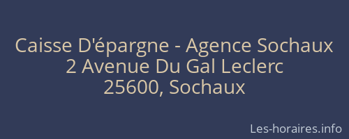 Caisse D'épargne - Agence Sochaux