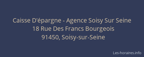 Caisse D'épargne - Agence Soisy Sur Seine