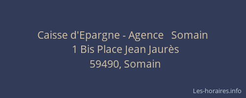 Caisse d'Epargne - Agence   Somain