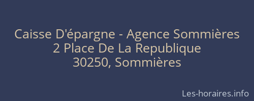 Caisse D'épargne - Agence Sommières