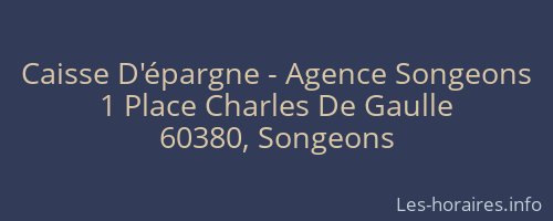 Caisse D'épargne - Agence Songeons