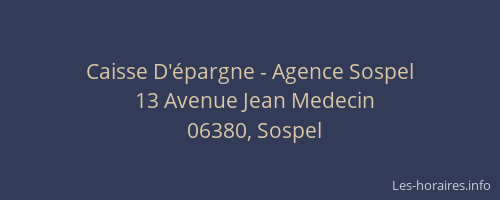 Caisse D'épargne - Agence Sospel