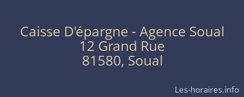 Caisse D'épargne - Agence Soual